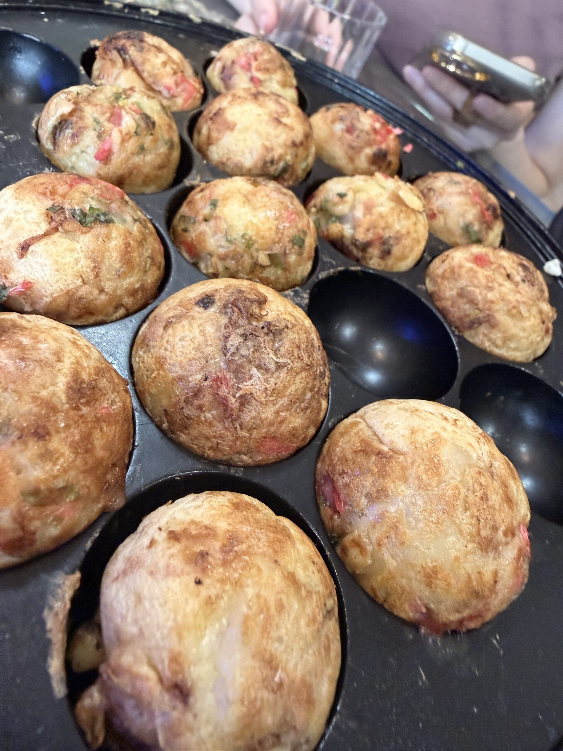 ムラサキイカを使ったたこ焼き風のイカ焼き